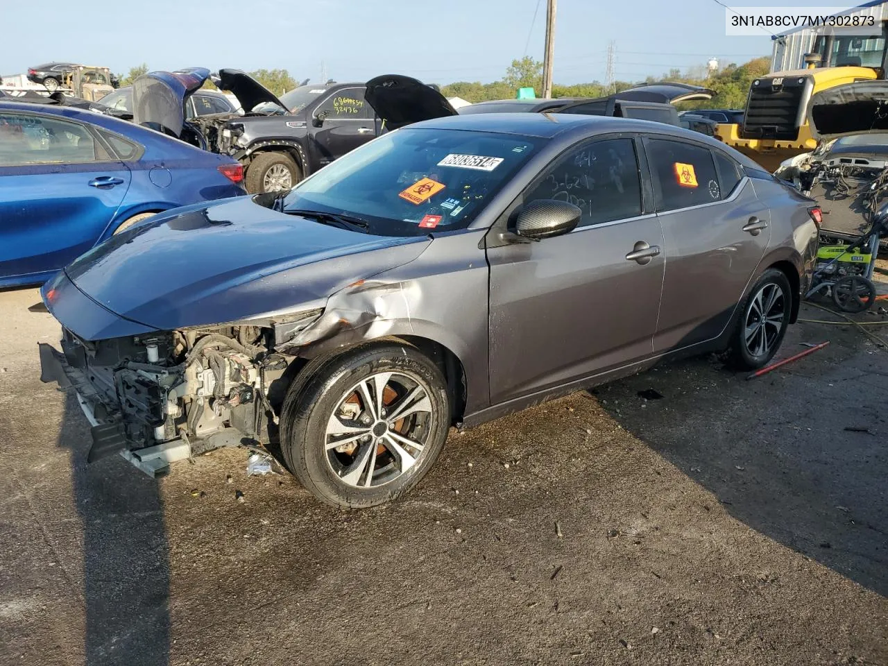 2021 Nissan Sentra Sv VIN: 3N1AB8CV7MY302873 Lot: 68036514