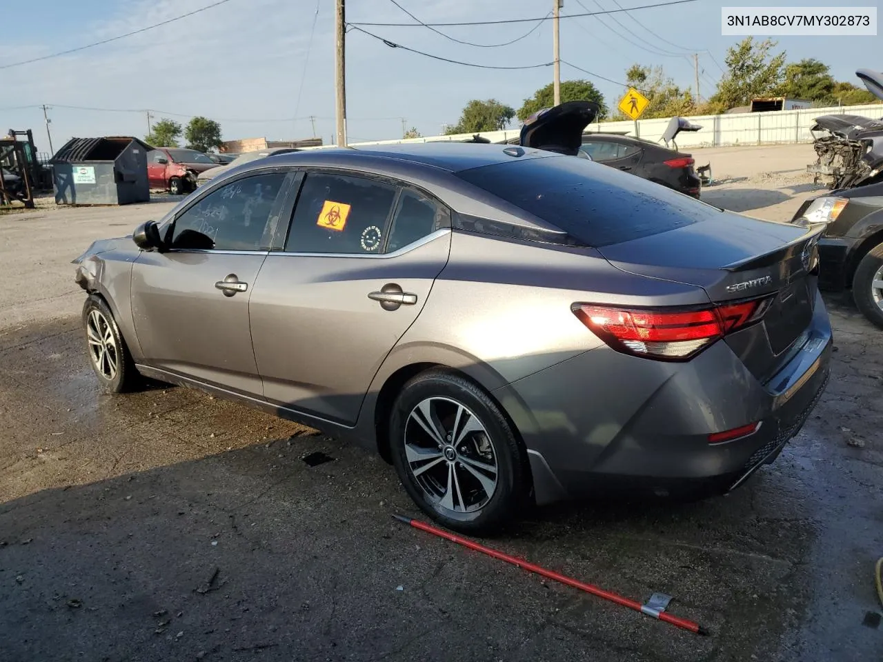 2021 Nissan Sentra Sv VIN: 3N1AB8CV7MY302873 Lot: 68036514