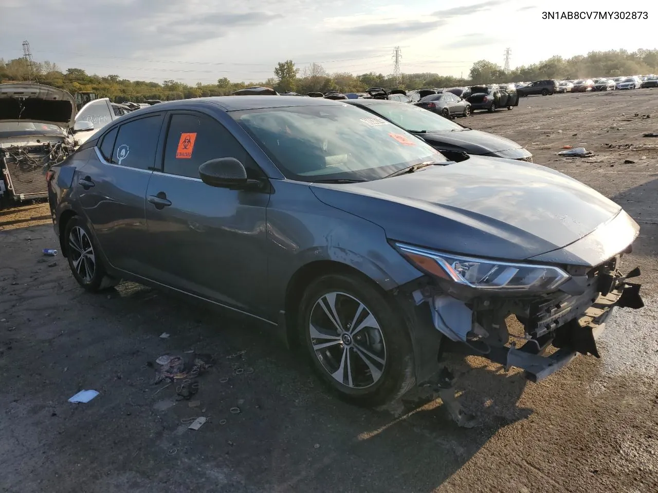 2021 Nissan Sentra Sv VIN: 3N1AB8CV7MY302873 Lot: 68036514