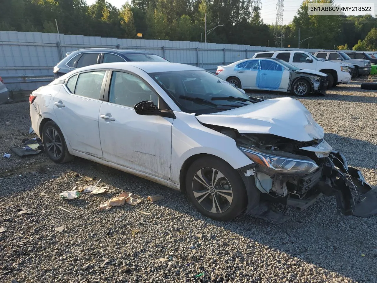 2021 Nissan Sentra Sv VIN: 3N1AB8CV7MY218522 Lot: 68063404