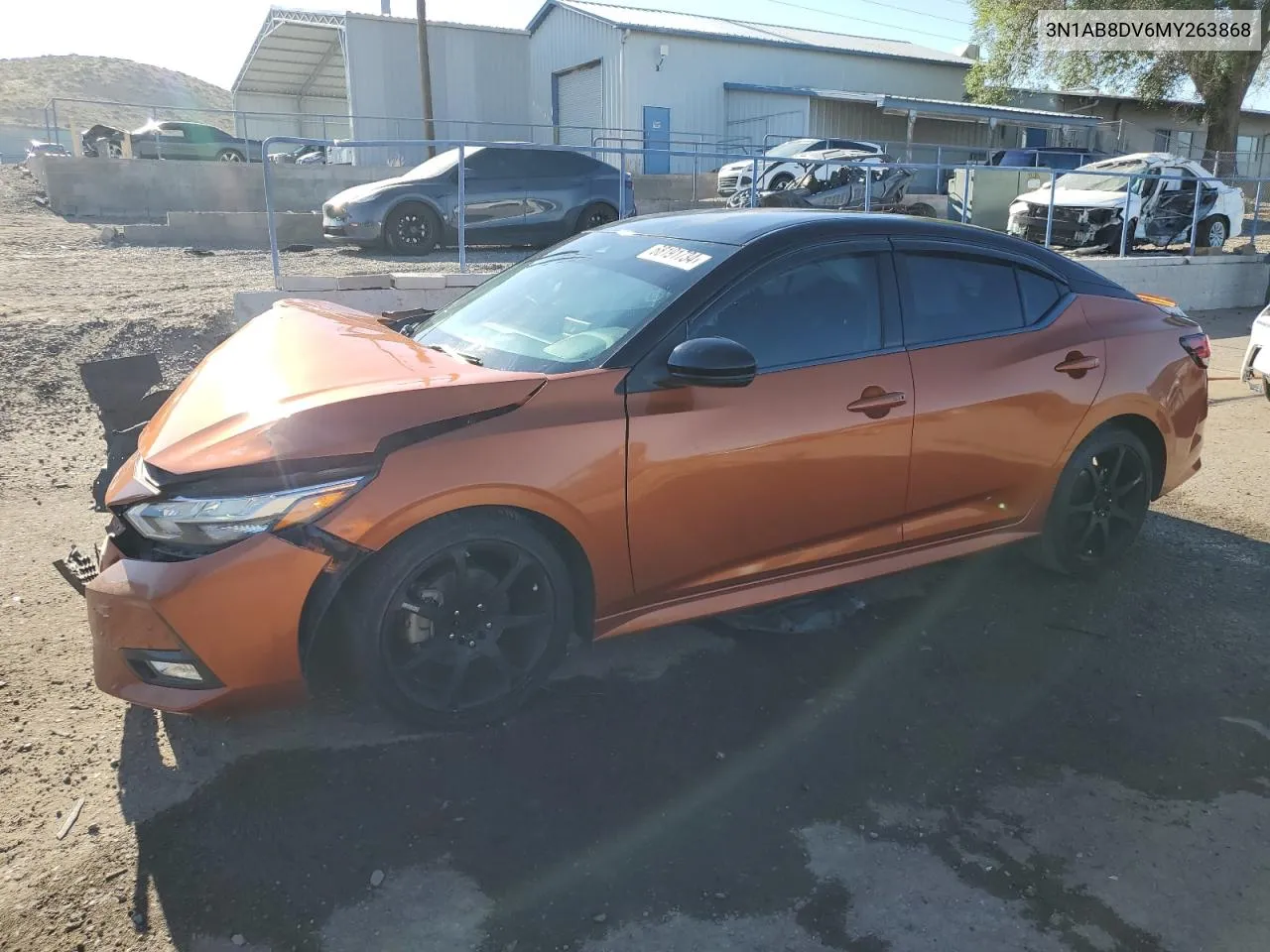 2021 Nissan Sentra Sr VIN: 3N1AB8DV6MY263868 Lot: 68191734