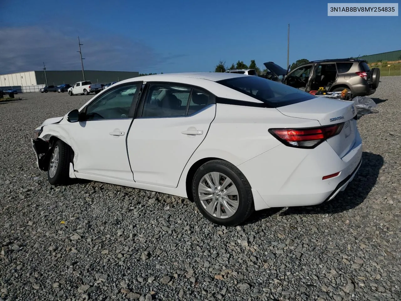 2021 Nissan Sentra S VIN: 3N1AB8BV8MY254835 Lot: 68289734