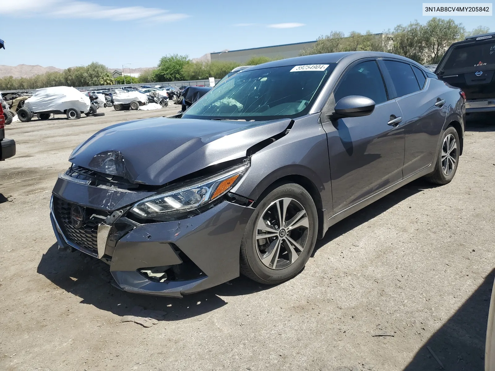 2021 Nissan Sentra Sv VIN: 3N1AB8CV4MY205842 Lot: 68492344