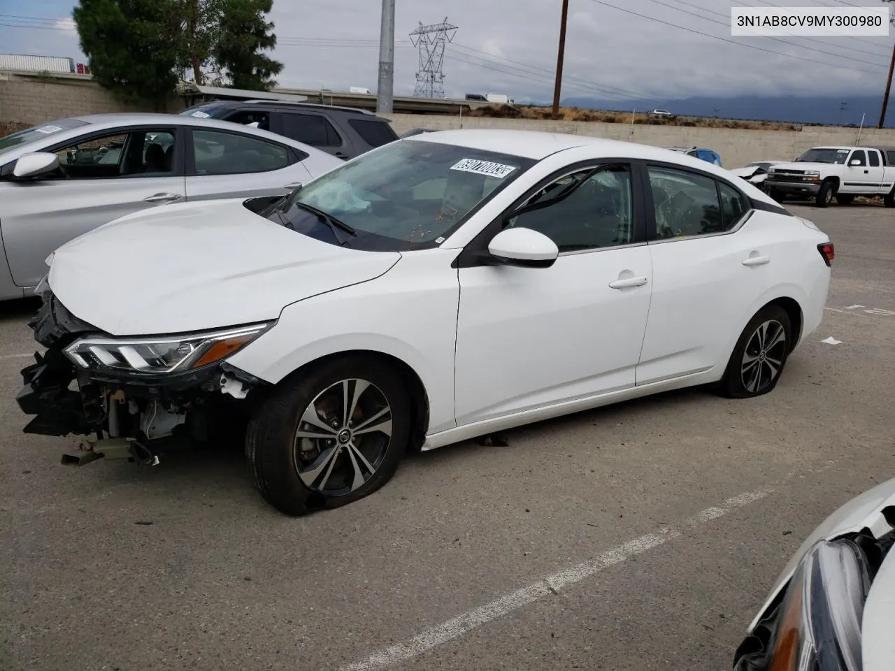 2021 Nissan Sentra Sv VIN: 3N1AB8CV9MY300980 Lot: 69070003