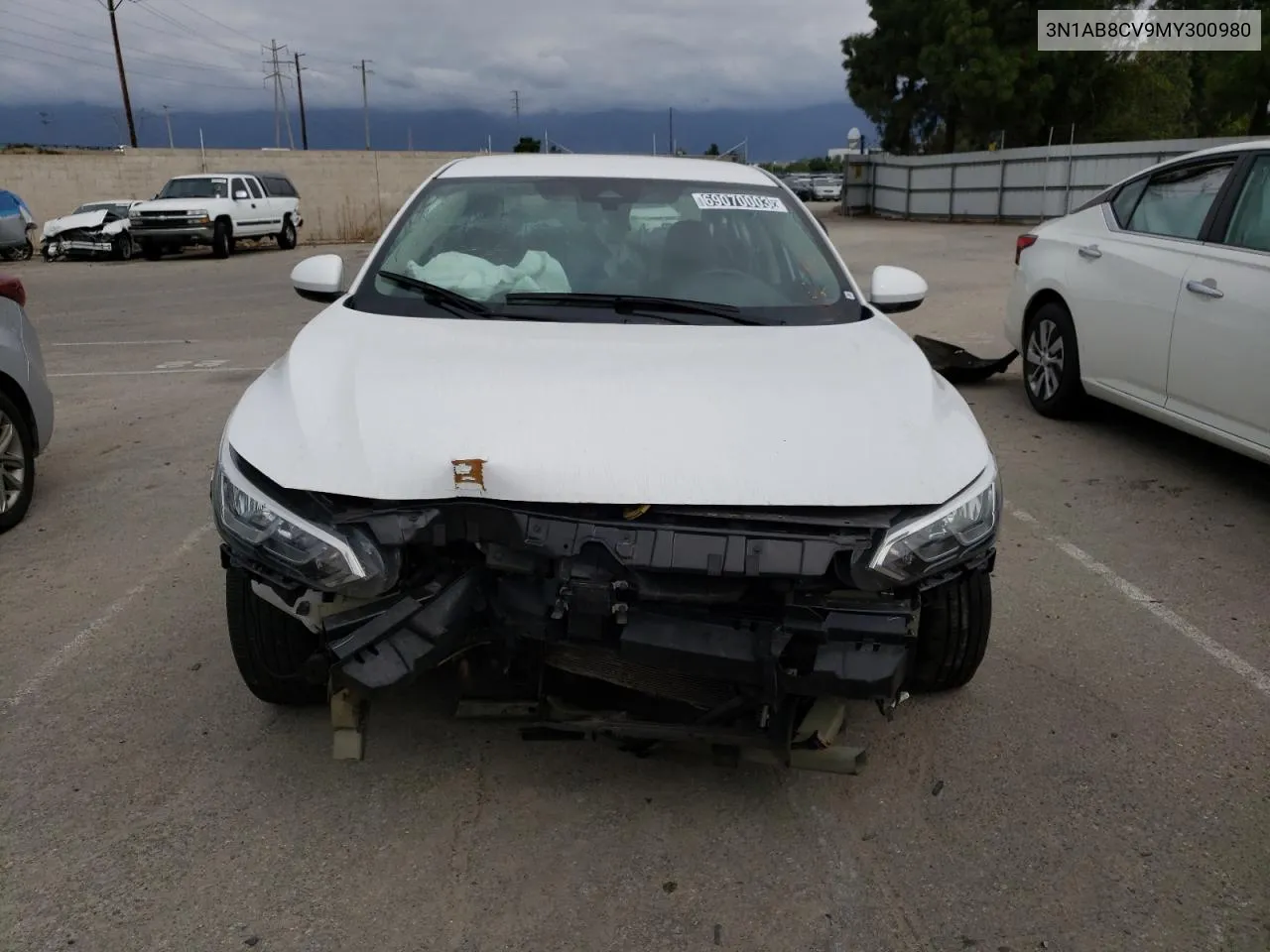 2021 Nissan Sentra Sv VIN: 3N1AB8CV9MY300980 Lot: 69070003