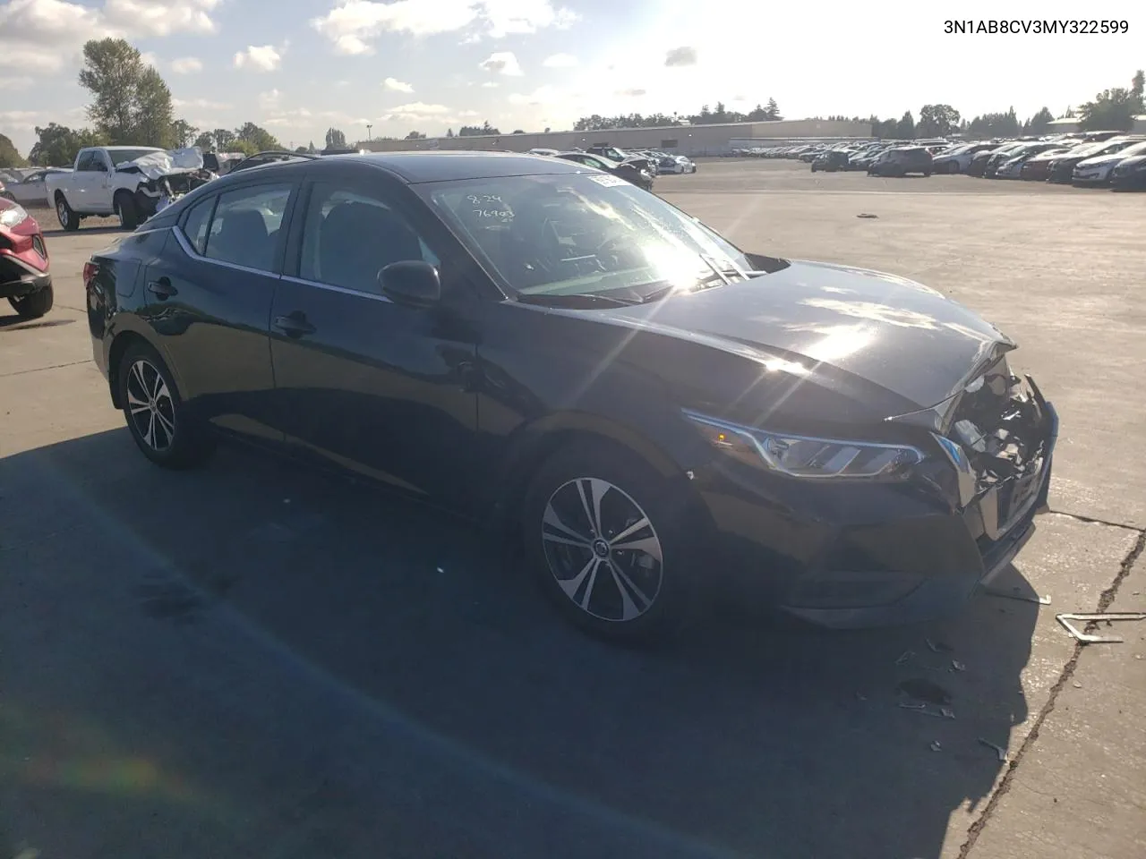 2021 Nissan Sentra Sv VIN: 3N1AB8CV3MY322599 Lot: 69160474