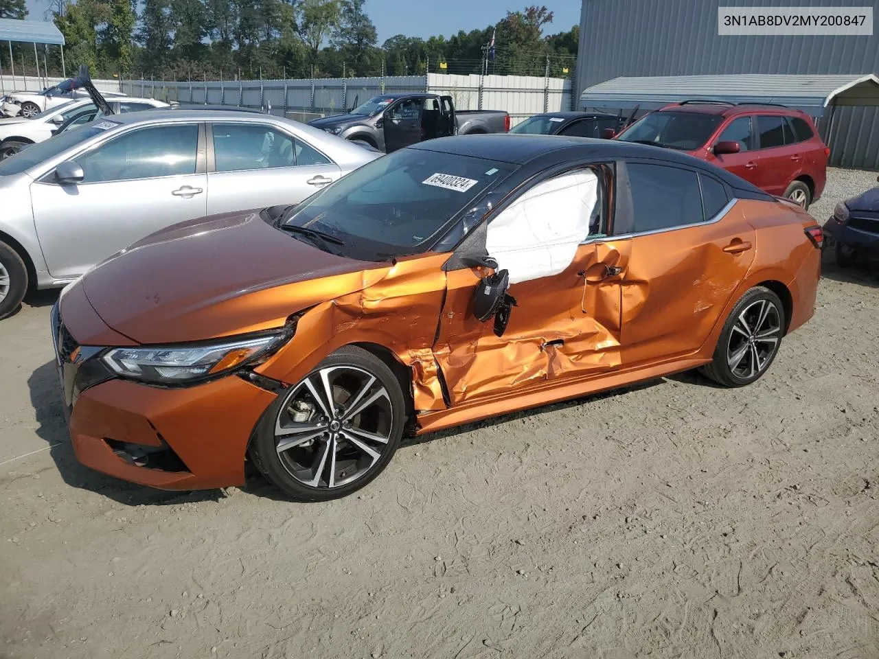 2021 Nissan Sentra Sr VIN: 3N1AB8DV2MY200847 Lot: 69400324