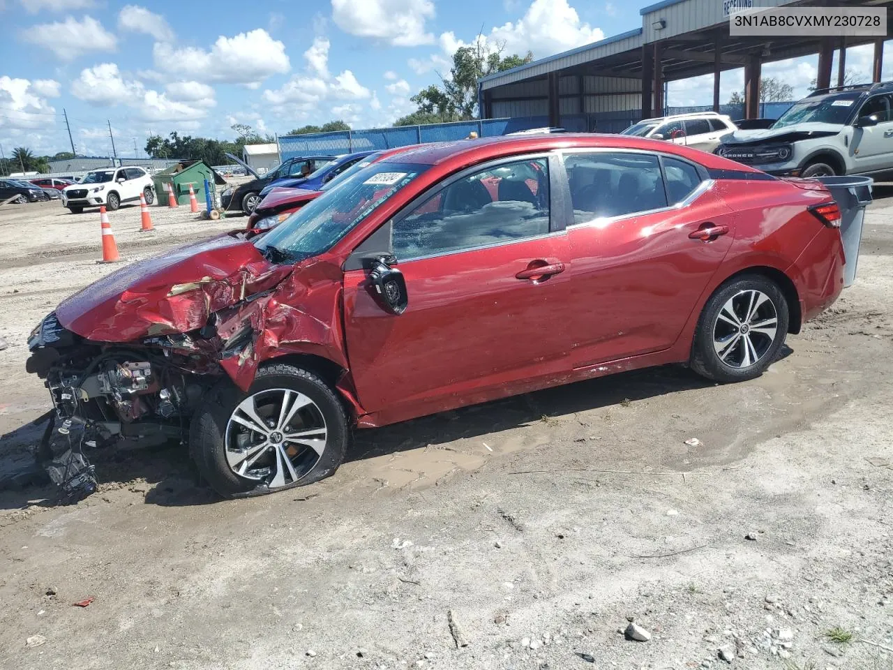 2021 Nissan Sentra Sv VIN: 3N1AB8CVXMY230728 Lot: 69819384