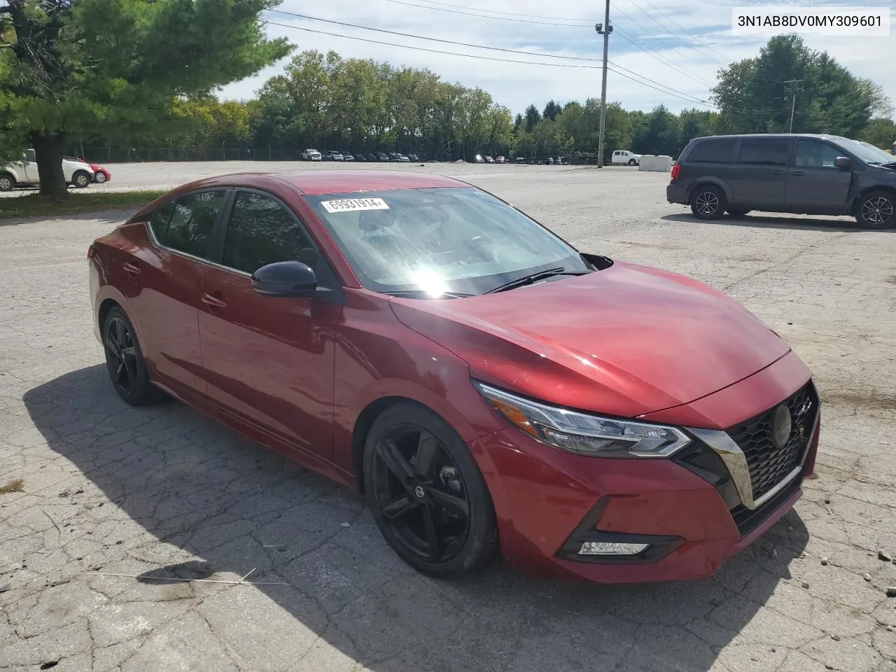 2021 Nissan Sentra Sr VIN: 3N1AB8DV0MY309601 Lot: 69931914