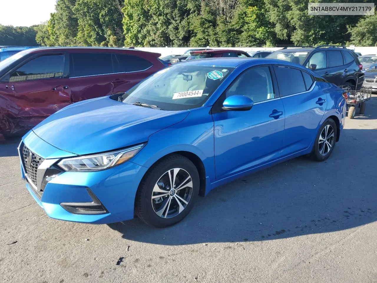 2021 Nissan Sentra Sv VIN: 3N1AB8CV4MY217179 Lot: 70004544