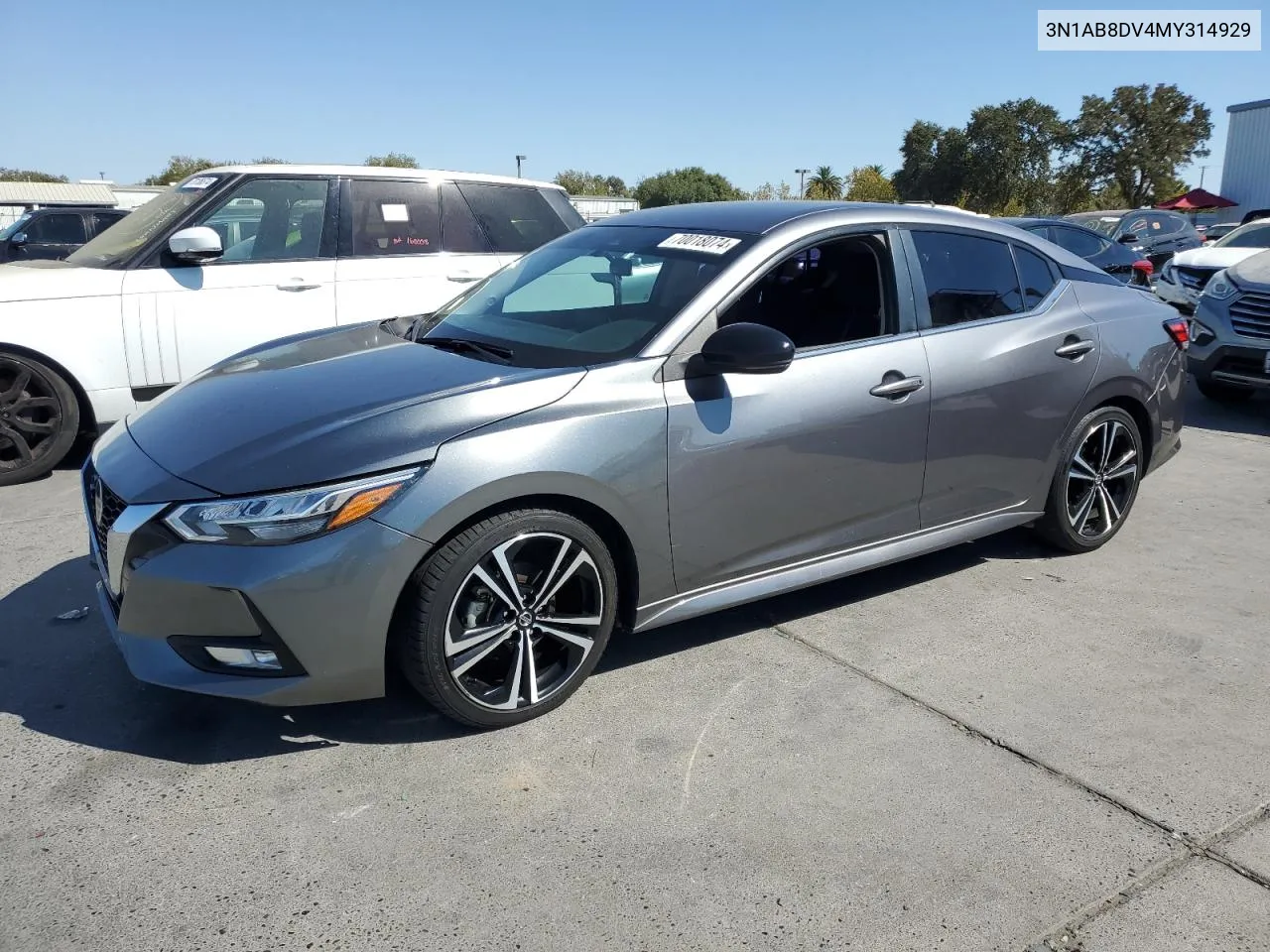 2021 Nissan Sentra Sr VIN: 3N1AB8DV4MY314929 Lot: 70018074