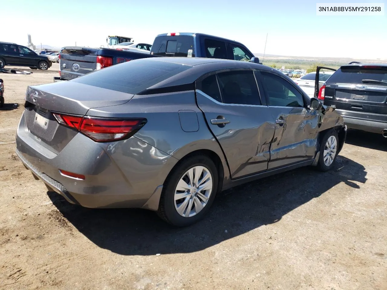 2021 Nissan Sentra S VIN: 3N1AB8BV5MY291258 Lot: 70028964