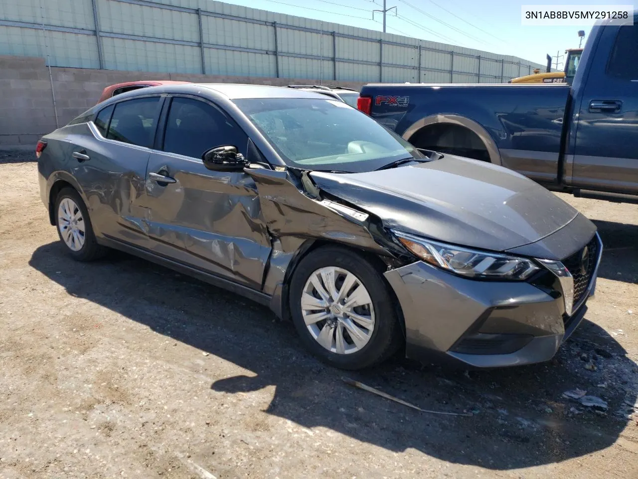 2021 Nissan Sentra S VIN: 3N1AB8BV5MY291258 Lot: 70028964