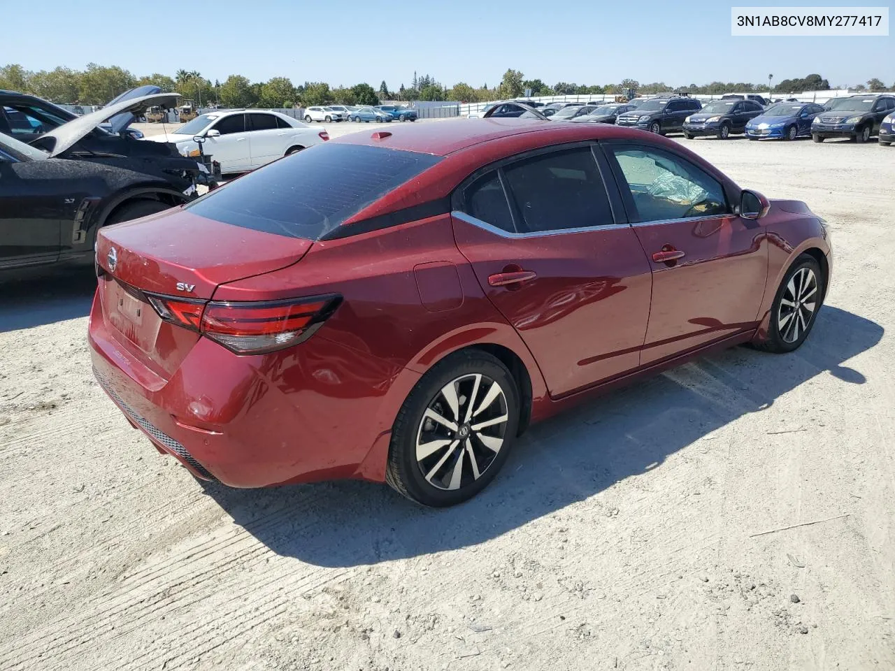 2021 Nissan Sentra Sv VIN: 3N1AB8CV8MY277417 Lot: 70150394