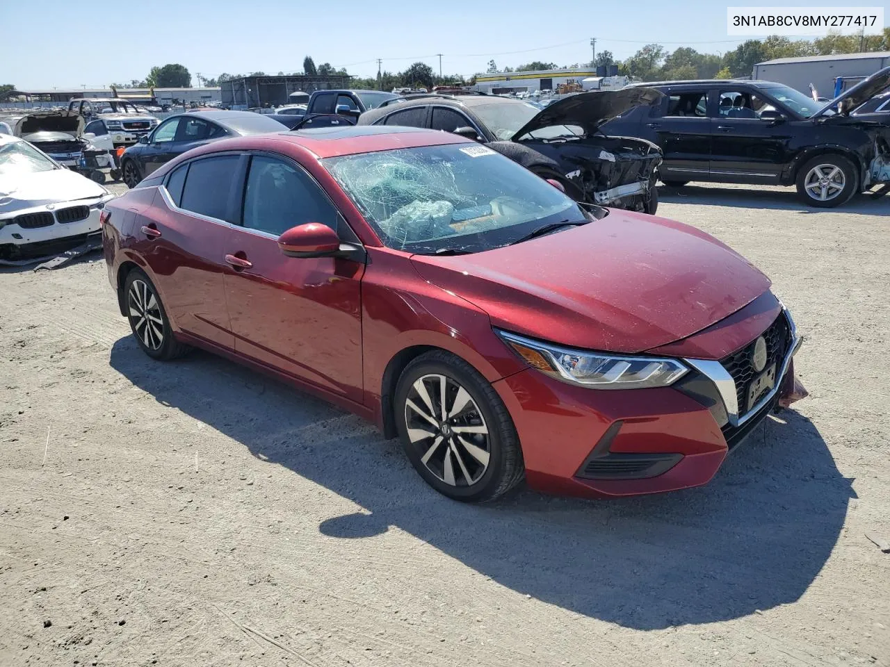 2021 Nissan Sentra Sv VIN: 3N1AB8CV8MY277417 Lot: 70150394