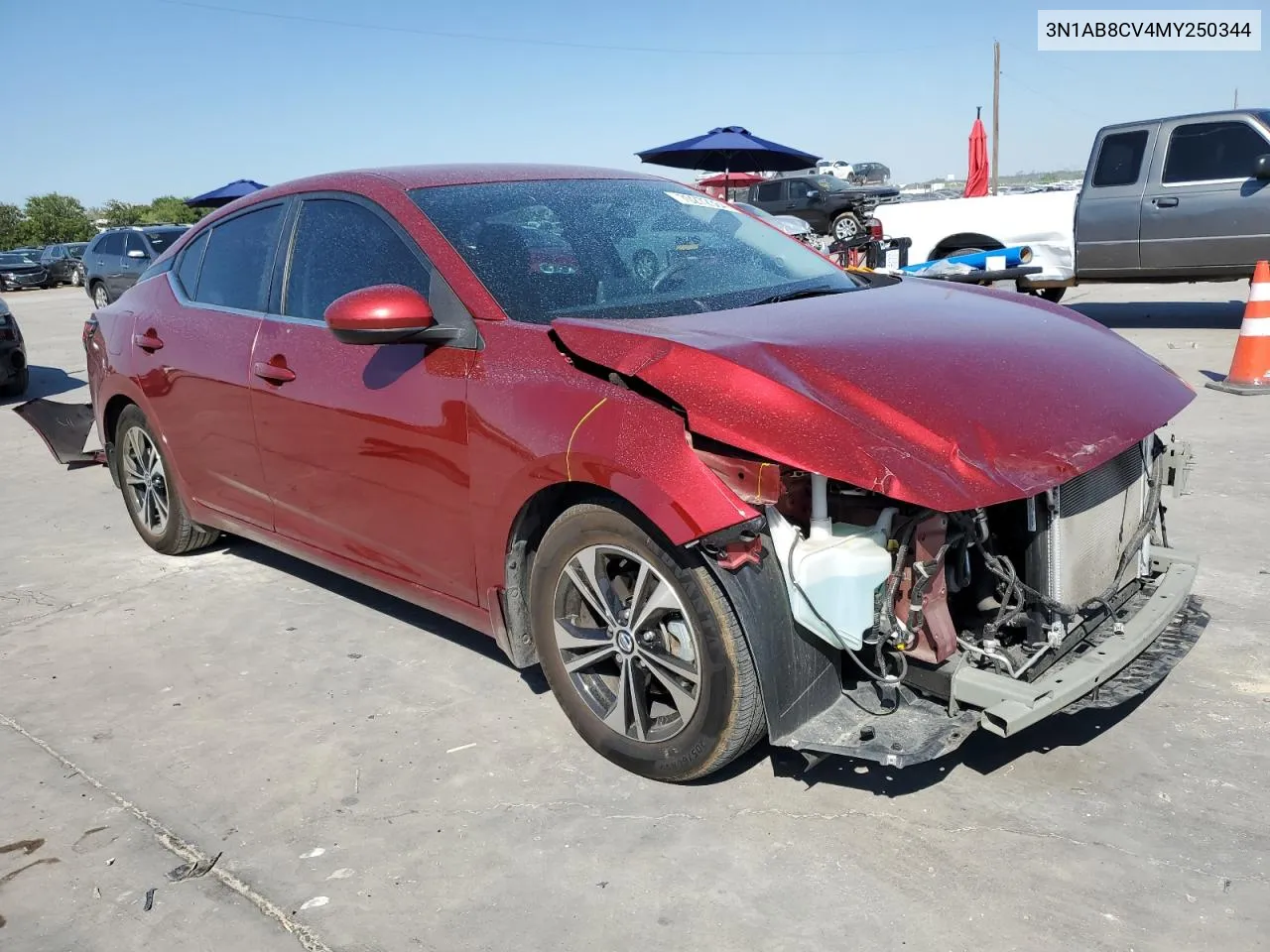 2021 Nissan Sentra Sv VIN: 3N1AB8CV4MY250344 Lot: 70272364