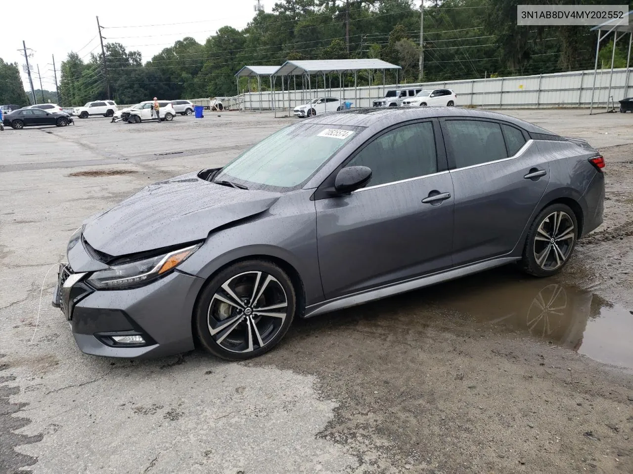 2021 Nissan Sentra Sr VIN: 3N1AB8DV4MY202552 Lot: 70525574