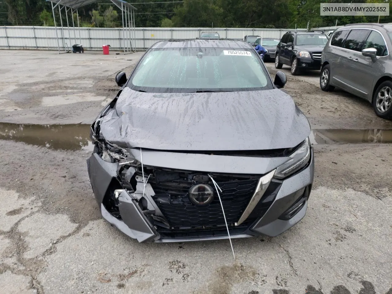 2021 Nissan Sentra Sr VIN: 3N1AB8DV4MY202552 Lot: 70525574