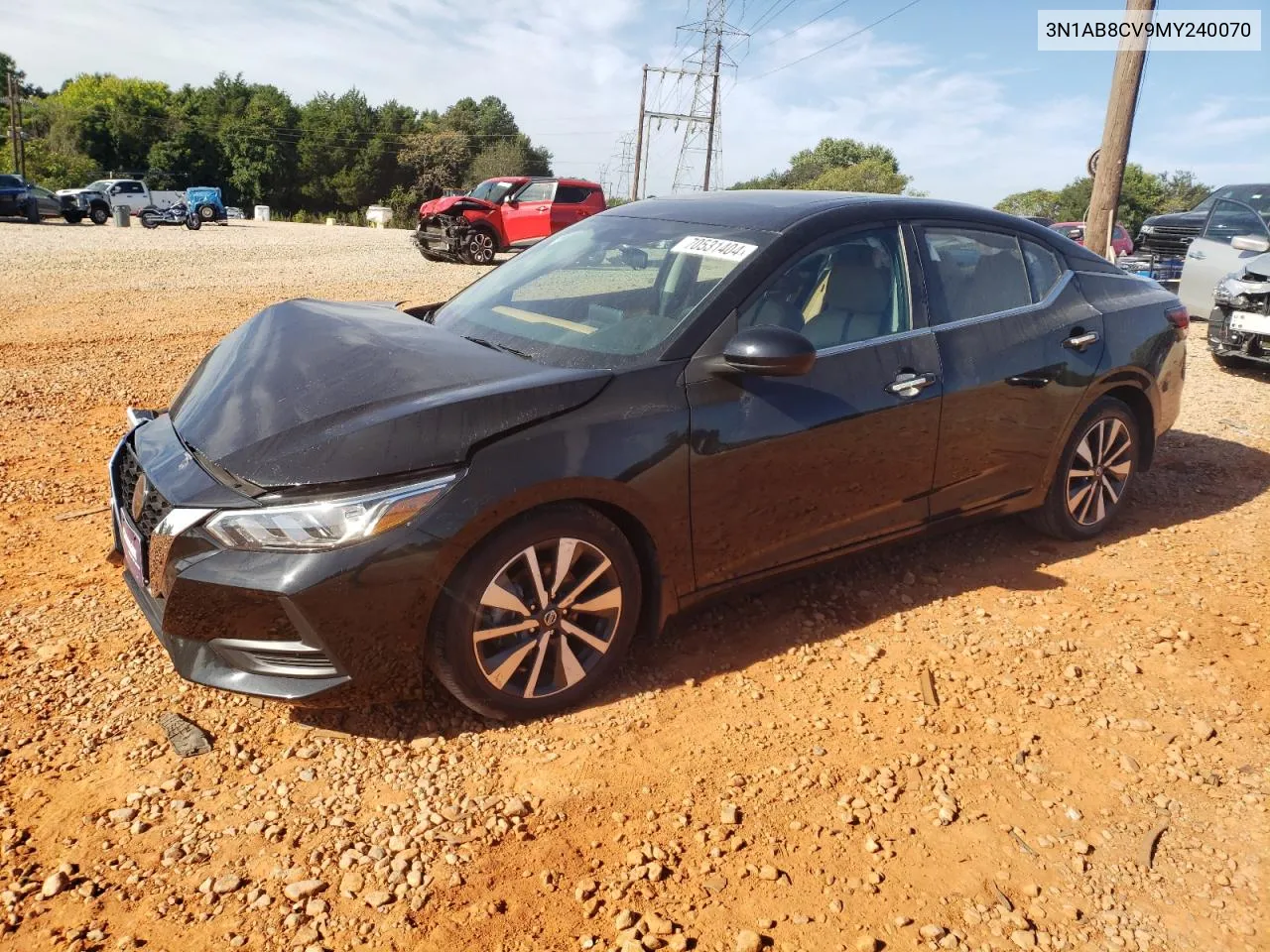 2021 Nissan Sentra Sv VIN: 3N1AB8CV9MY240070 Lot: 70531404