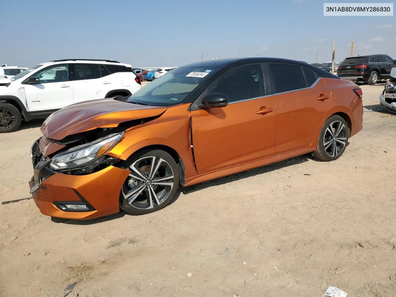 2021 Nissan Sentra Sr VIN: 3N1AB8DV8MY286830 Lot: 70536244