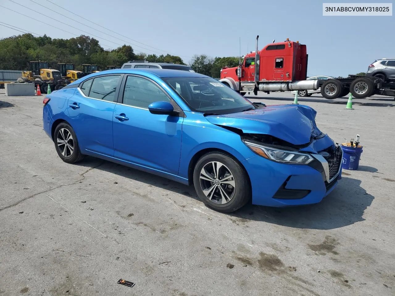 2021 Nissan Sentra Sv VIN: 3N1AB8CV0MY318025 Lot: 70575004