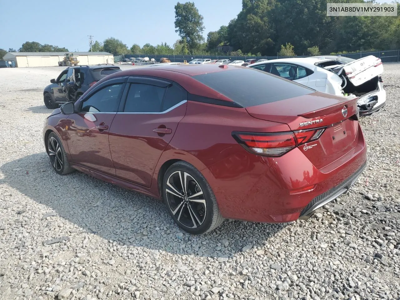 2021 Nissan Sentra Sr VIN: 3N1AB8DV1MY291903 Lot: 70651524