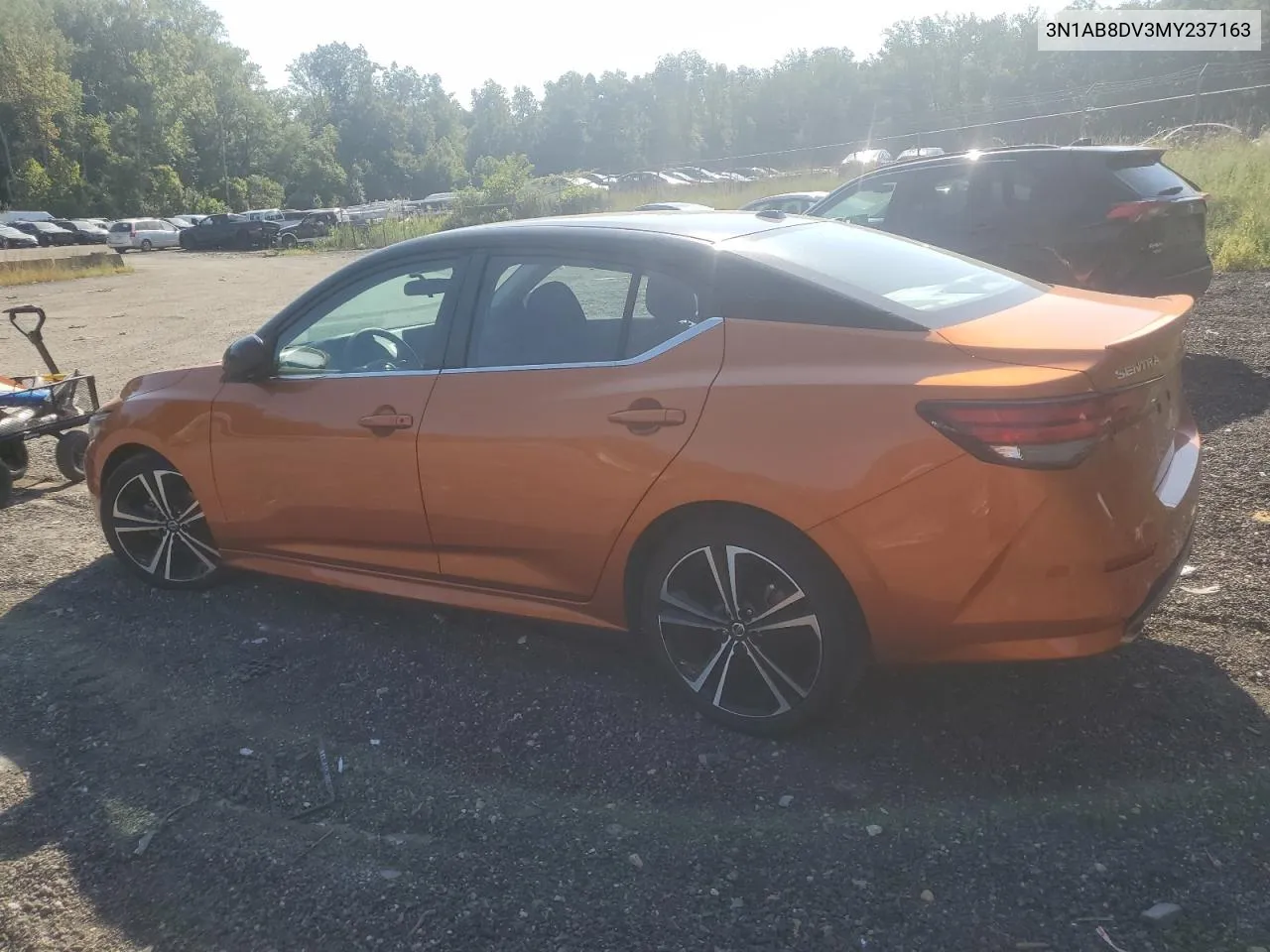 2021 Nissan Sentra Sr VIN: 3N1AB8DV3MY237163 Lot: 70832304