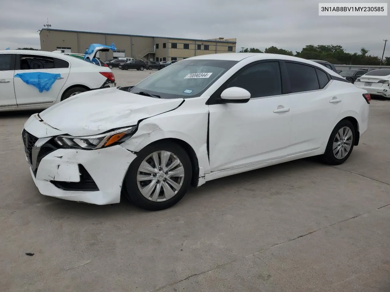 2021 Nissan Sentra S VIN: 3N1AB8BV1MY230585 Lot: 70890344