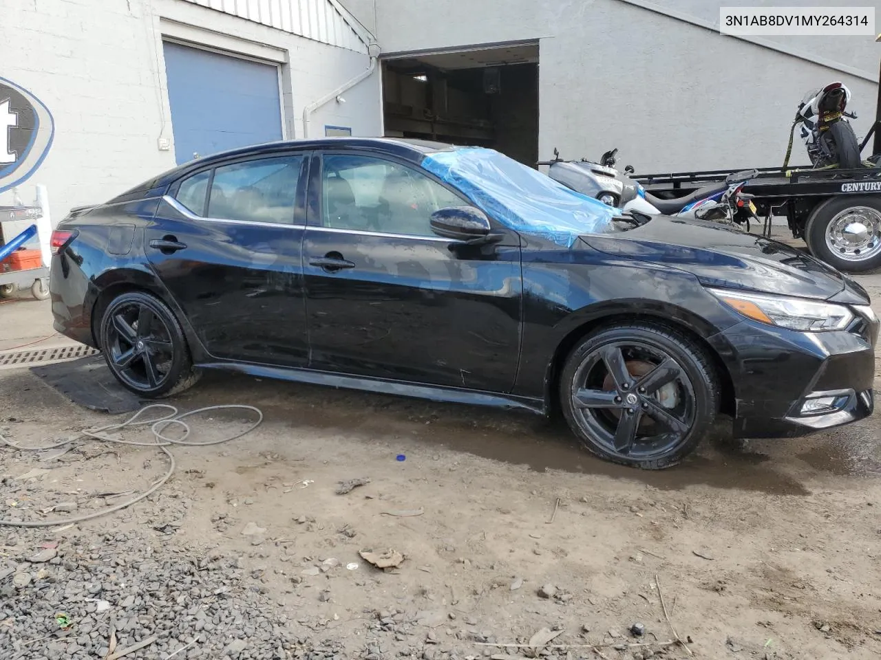 2021 Nissan Sentra Sr VIN: 3N1AB8DV1MY264314 Lot: 71005204