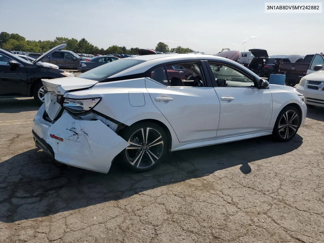 2021 Nissan Sentra Sr VIN: 3N1AB8DV5MY242882 Lot: 71015134