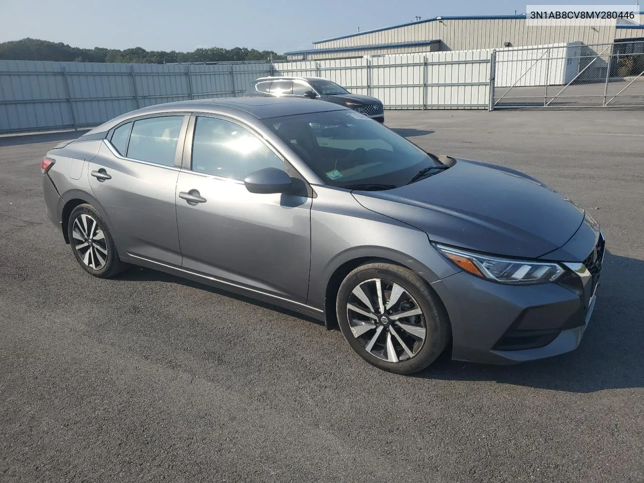 2021 Nissan Sentra Sv VIN: 3N1AB8CV8MY280446 Lot: 71034894