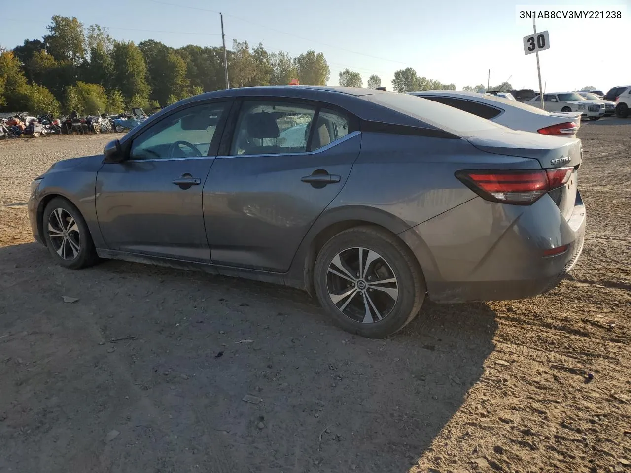 2021 Nissan Sentra Sv VIN: 3N1AB8CV3MY221238 Lot: 71051184