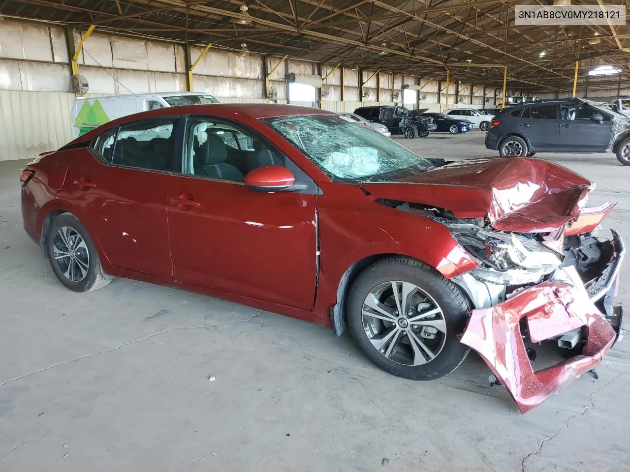 2021 Nissan Sentra Sv VIN: 3N1AB8CV0MY218121 Lot: 71230794