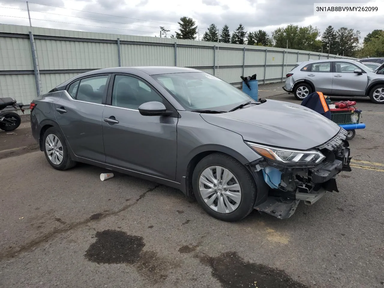 2021 Nissan Sentra S VIN: 3N1AB8BV9MY262099 Lot: 71252374