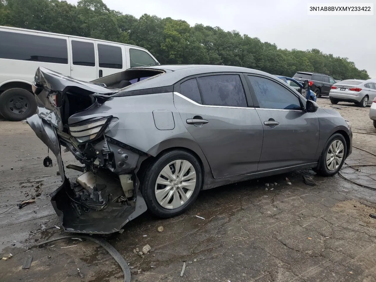 2021 Nissan Sentra S VIN: 3N1AB8BVXMY233422 Lot: 71351434