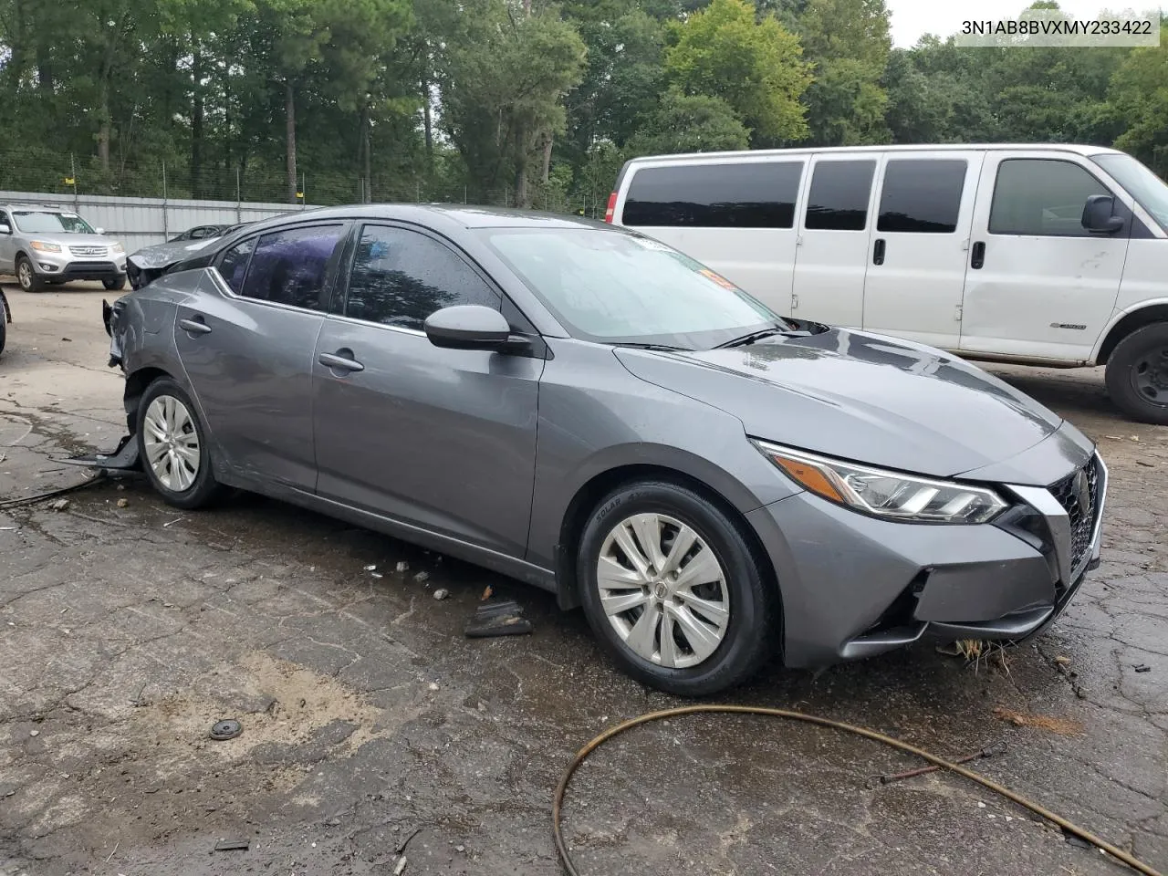 2021 Nissan Sentra S VIN: 3N1AB8BVXMY233422 Lot: 71351434