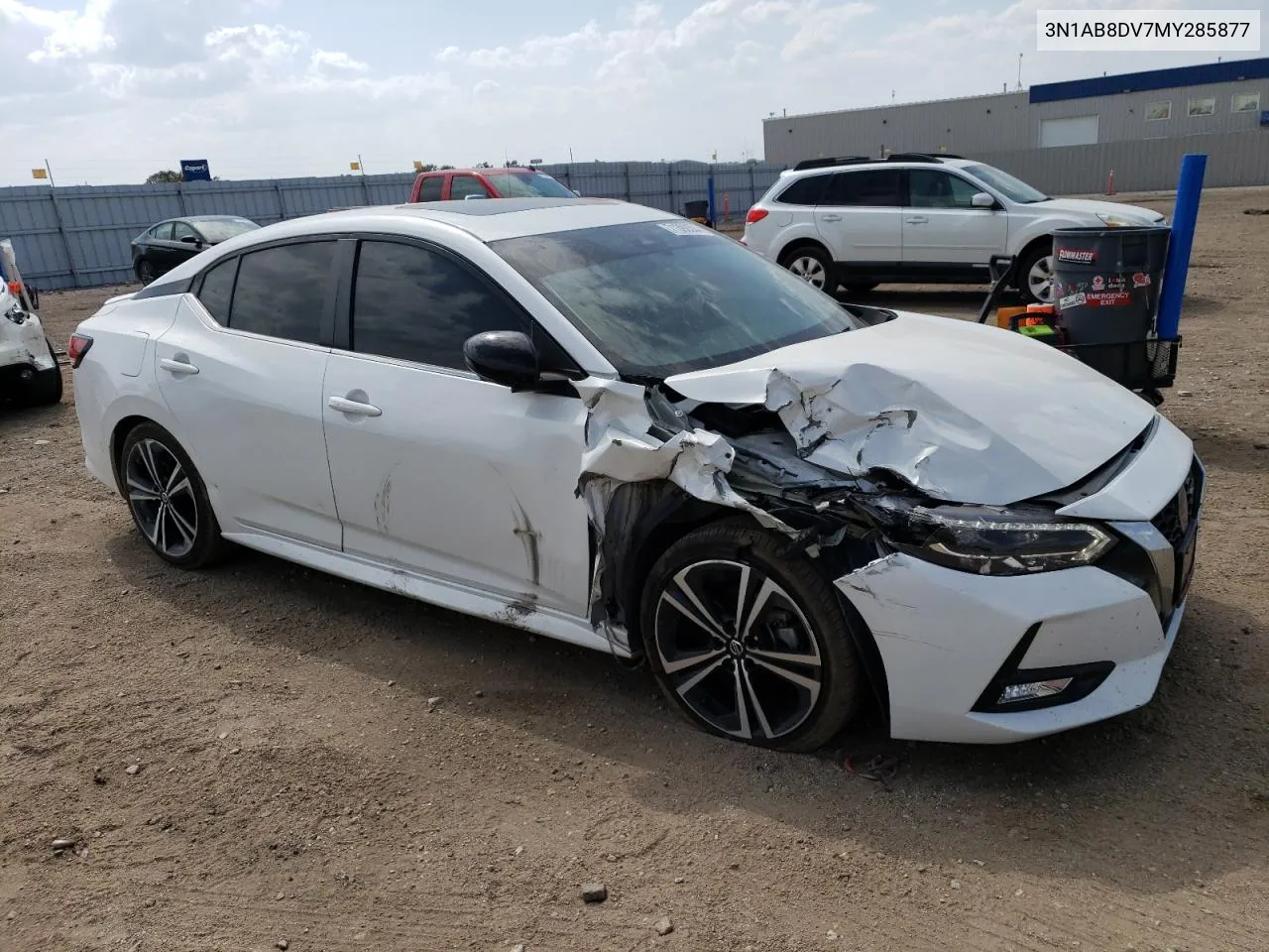 2021 Nissan Sentra Sr VIN: 3N1AB8DV7MY285877 Lot: 71392304