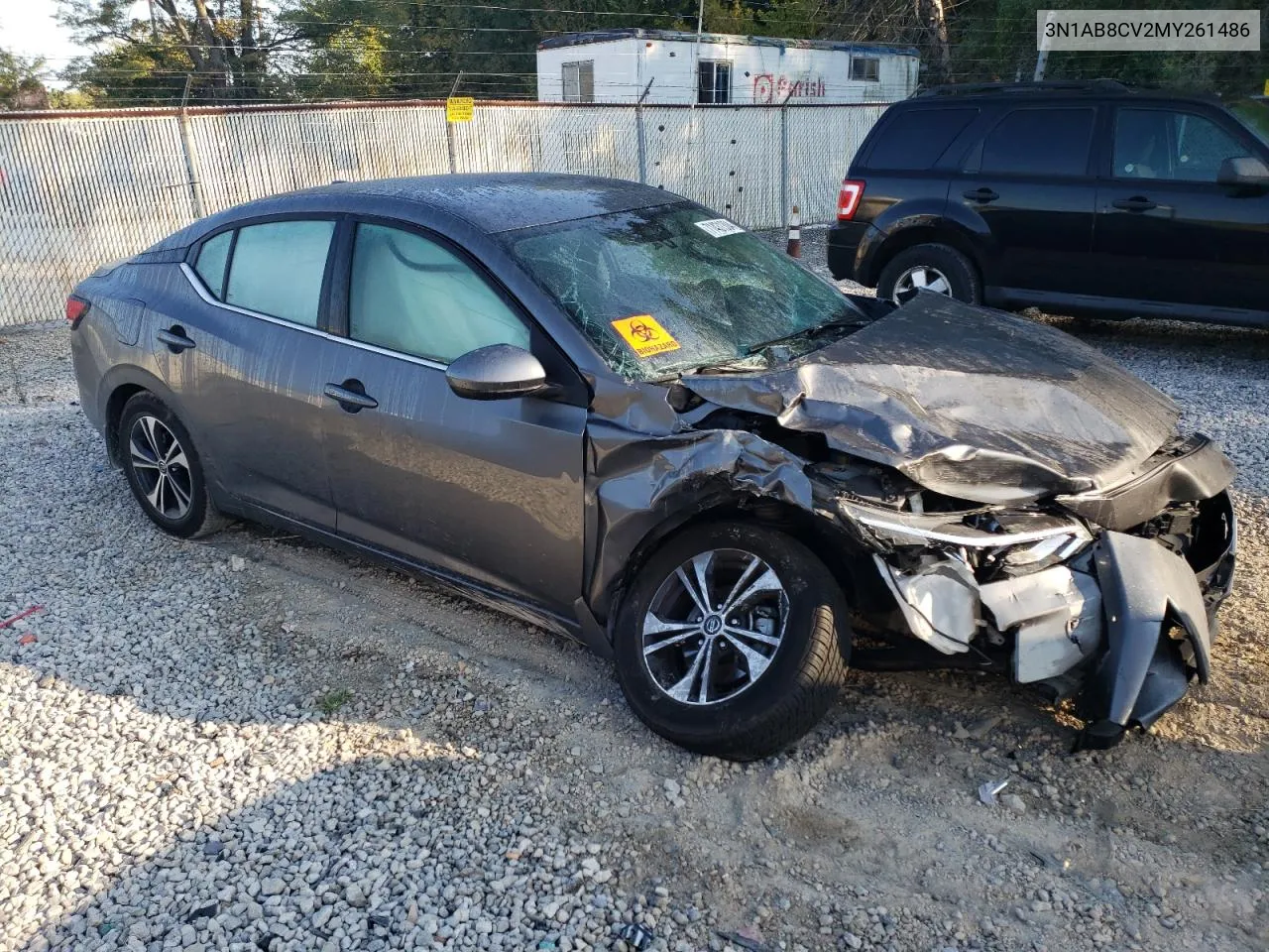 2021 Nissan Sentra Sv VIN: 3N1AB8CV2MY261486 Lot: 71431304