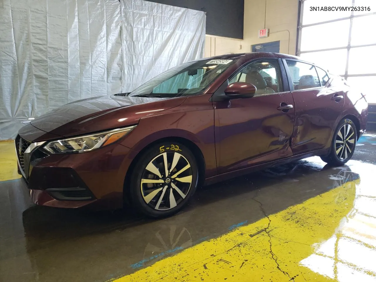 2021 Nissan Sentra Sv VIN: 3N1AB8CV9MY263316 Lot: 71554584