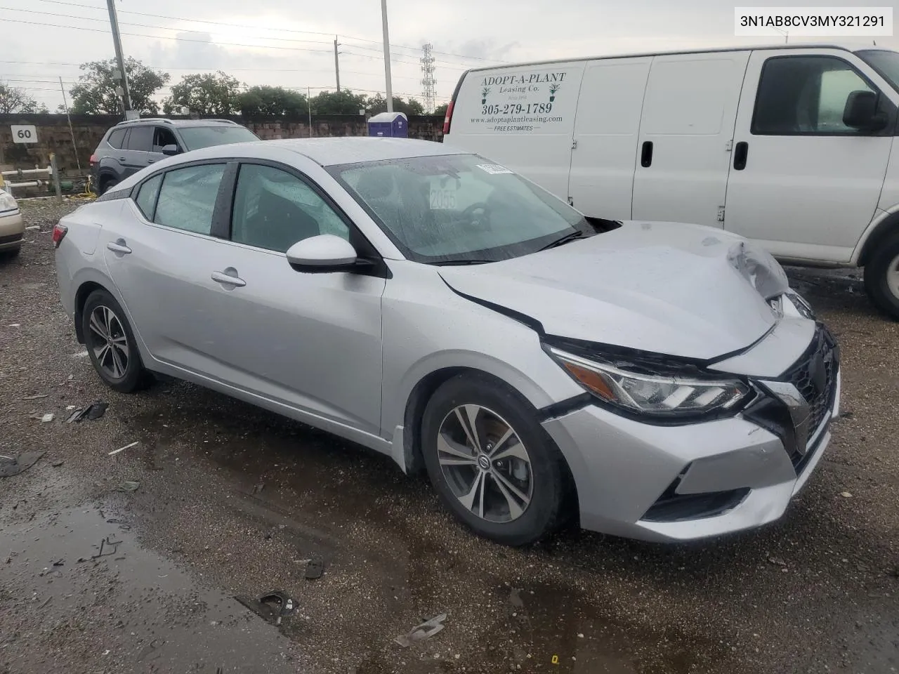 2021 Nissan Sentra Sv VIN: 3N1AB8CV3MY321291 Lot: 71582884