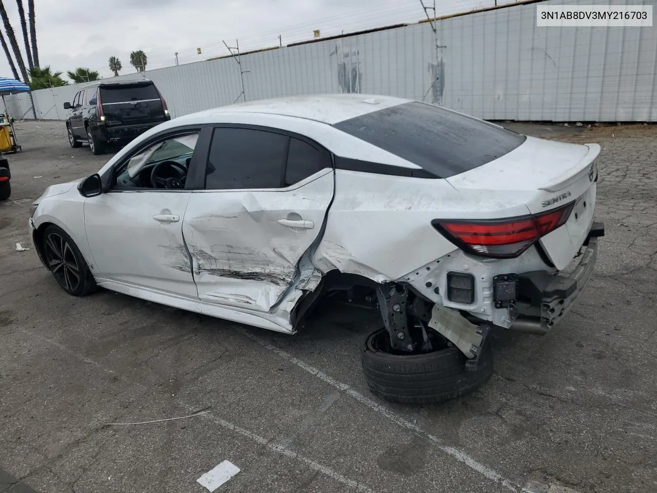 2021 Nissan Sentra Sr VIN: 3N1AB8DV3MY216703 Lot: 71631464