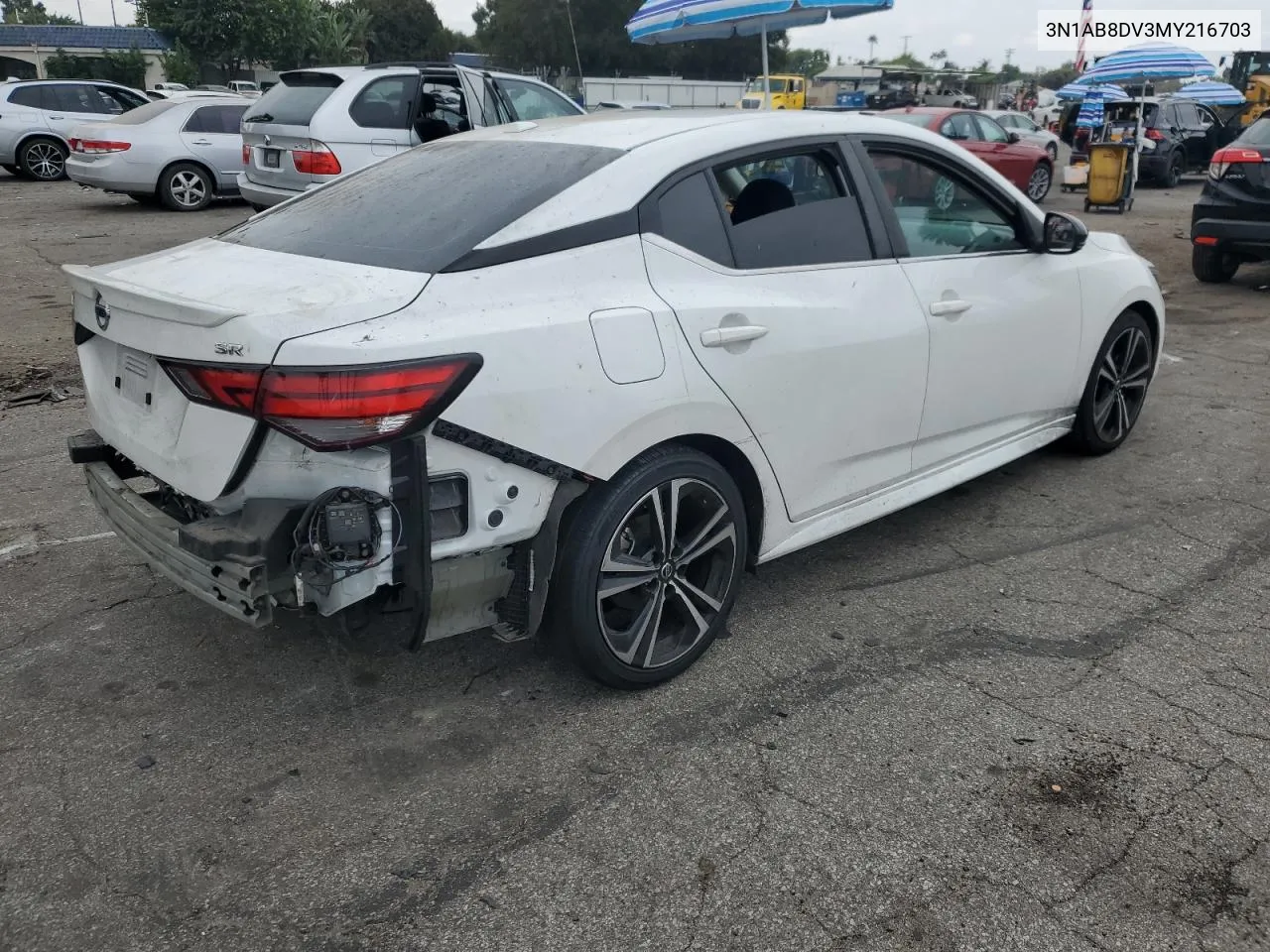 2021 Nissan Sentra Sr VIN: 3N1AB8DV3MY216703 Lot: 71631464