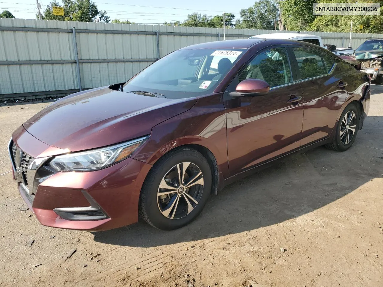 2021 Nissan Sentra Sv VIN: 3N1AB8CV0MY300236 Lot: 71675314