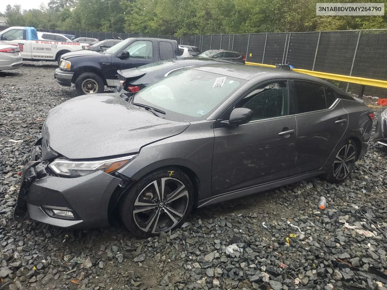 2021 Nissan Sentra Sr VIN: 3N1AB8DV0MY264790 Lot: 71774984