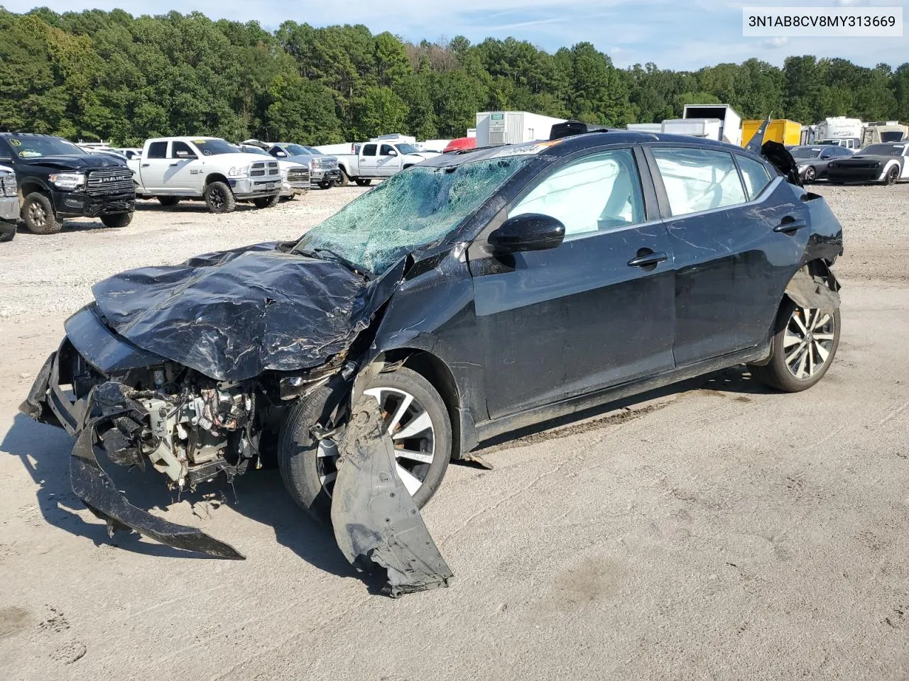 2021 Nissan Sentra Sv VIN: 3N1AB8CV8MY313669 Lot: 71796404