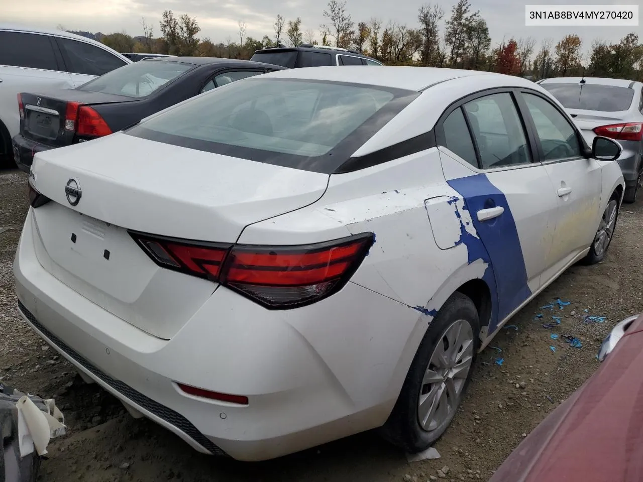 2021 Nissan Sentra S VIN: 3N1AB8BV4MY270420 Lot: 71845084