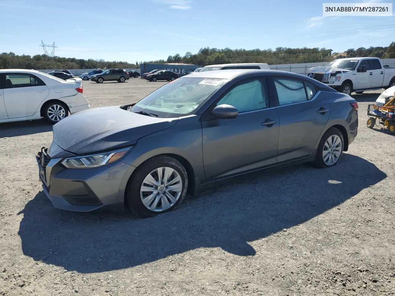 2021 Nissan Sentra S VIN: 3N1AB8BV7MY287261 Lot: 71896234