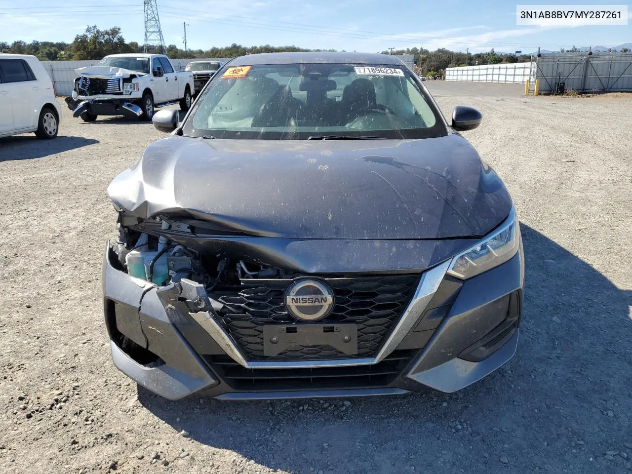 2021 Nissan Sentra S VIN: 3N1AB8BV7MY287261 Lot: 71896234