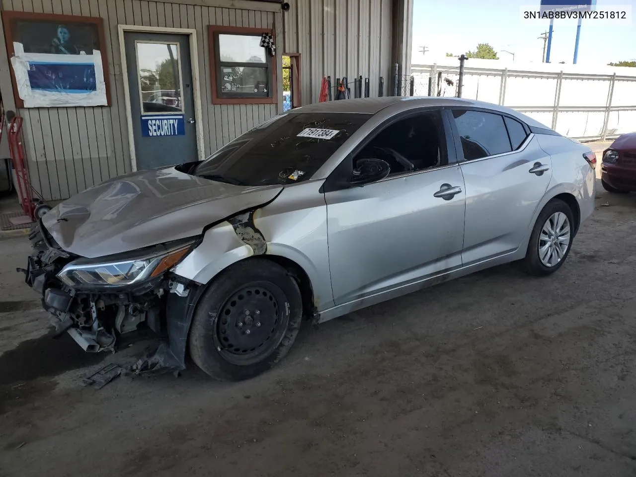 2021 Nissan Sentra S VIN: 3N1AB8BV3MY251812 Lot: 71917384