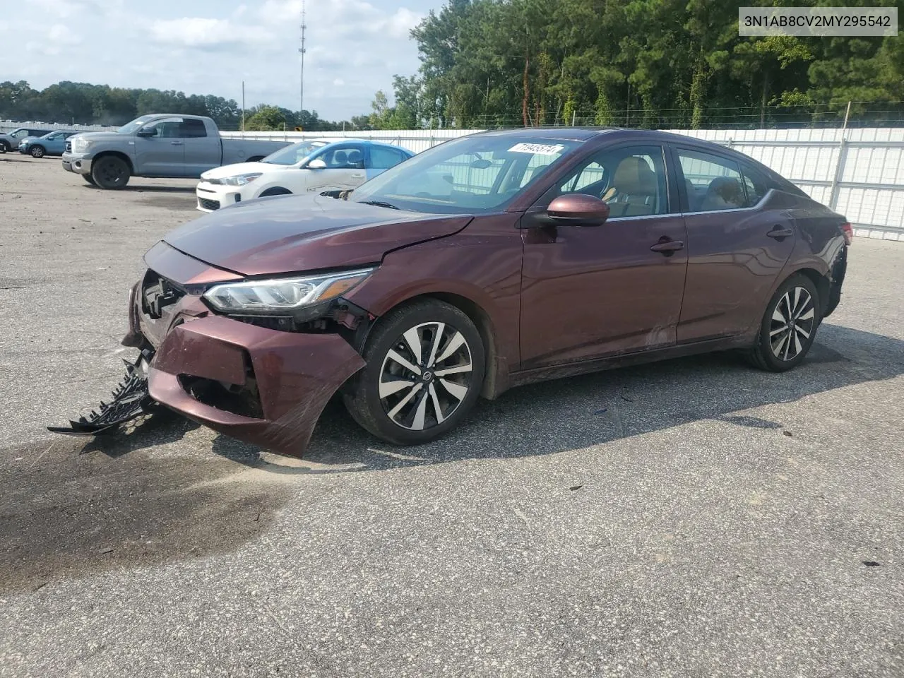 2021 Nissan Sentra Sv VIN: 3N1AB8CV2MY295542 Lot: 71945574